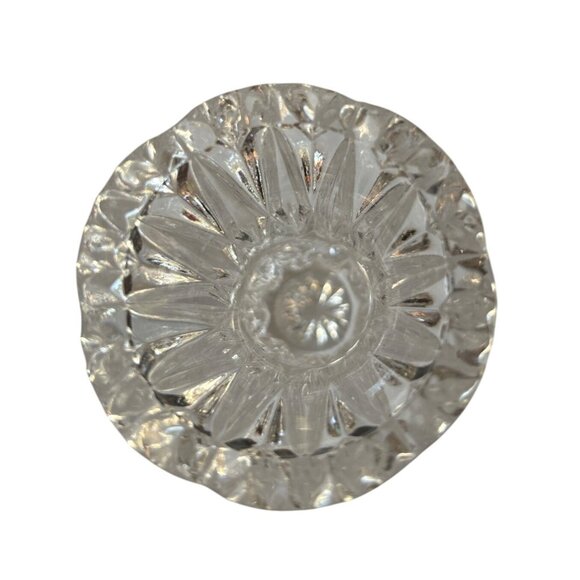 Vintage Crystal Glass Bud Vase With Intricate Cut Design - Picture 5 of 7